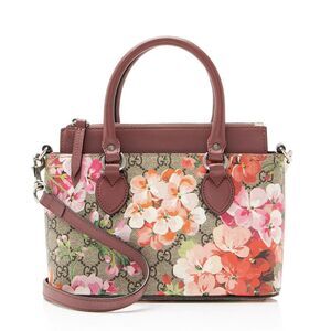 Gucci GG Supreme Blooms Mini Zip Tote